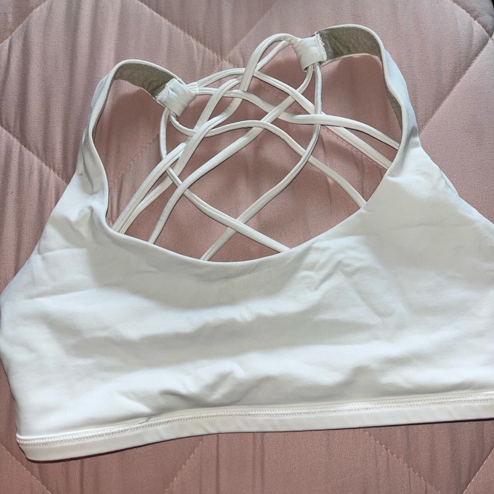 COPY - White LuluLemon Free to be Sports Bra size 4